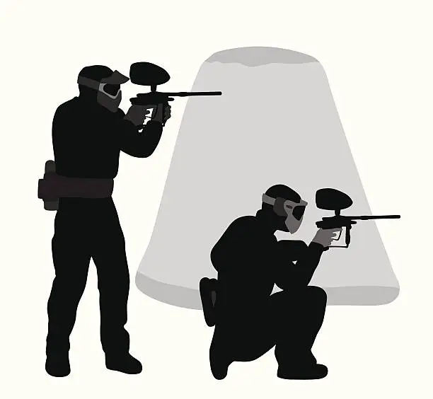 Vector illustration of Fun Shoots Vector Silhouette