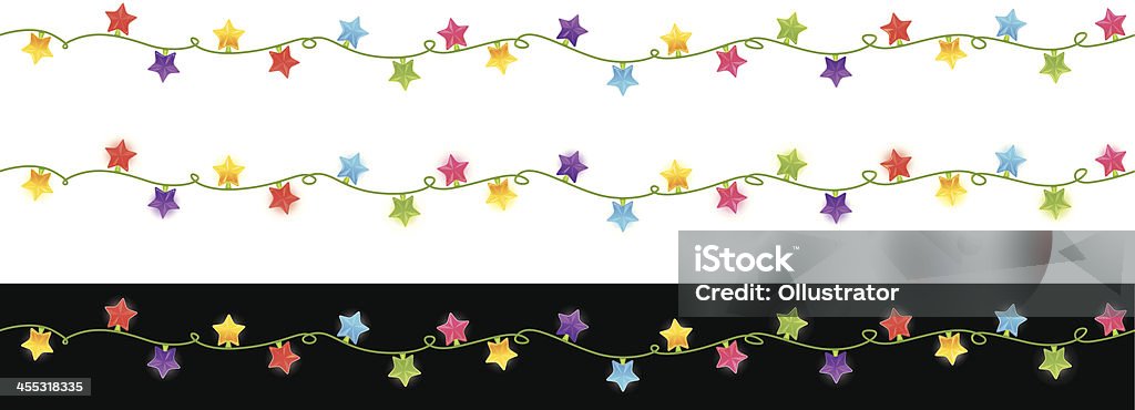 Sans couture de lumières de Noël étoiles - clipart vectoriel de Ampoule électrique libre de droits