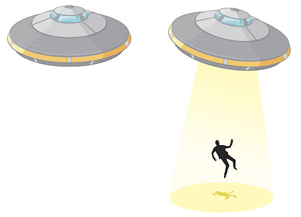 Ufo And Alien Abduction Stock Illustration - Download Image Now - UFO,  Kidnapping, Cut Out - iStock