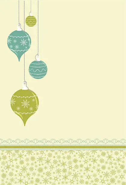 Vector illustration of Christmas ornaments with snowflake pattern