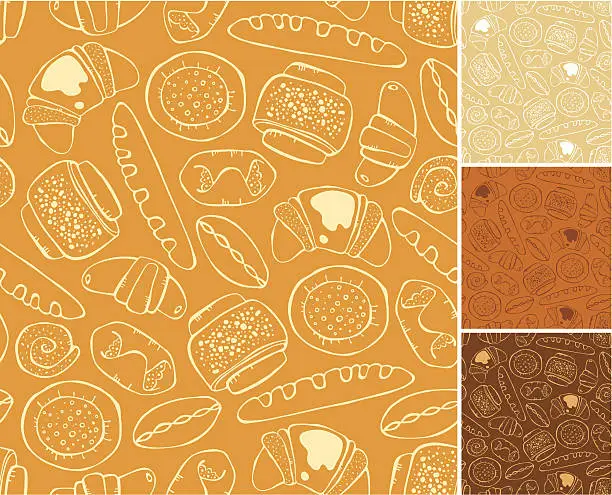 Vector illustration of pattern of baking