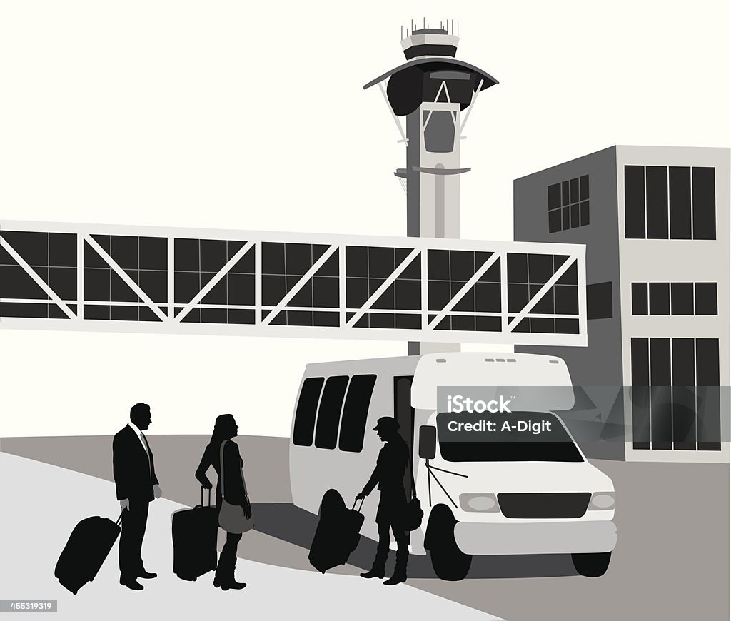 AirportShuttle - 3人のロイヤリティフリーベクトルアート