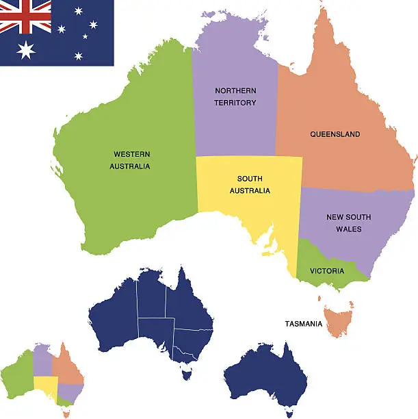 Vector illustration of Australia map