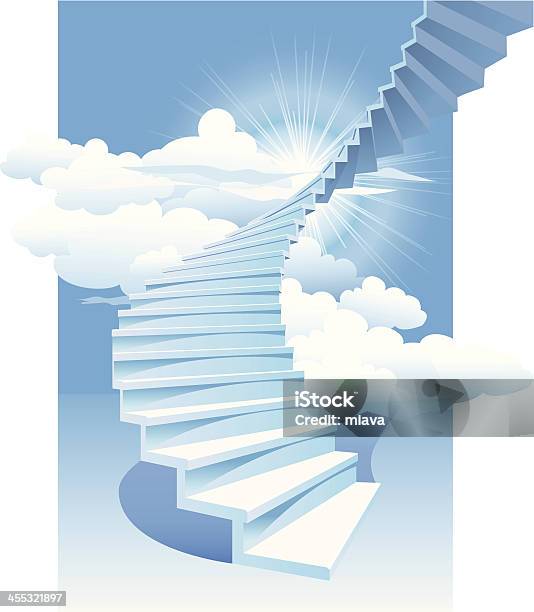 Stairway To Heaven Stock Vektor Art und mehr Bilder von Treppe - Treppe, Paradies, Stufen