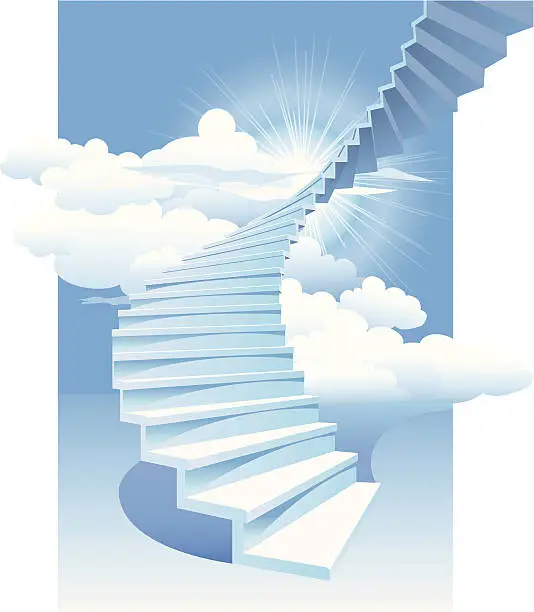 Vector illustration of Stairway to heaven