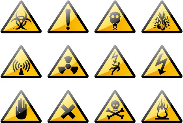 Vector illustration of biohazard symbols