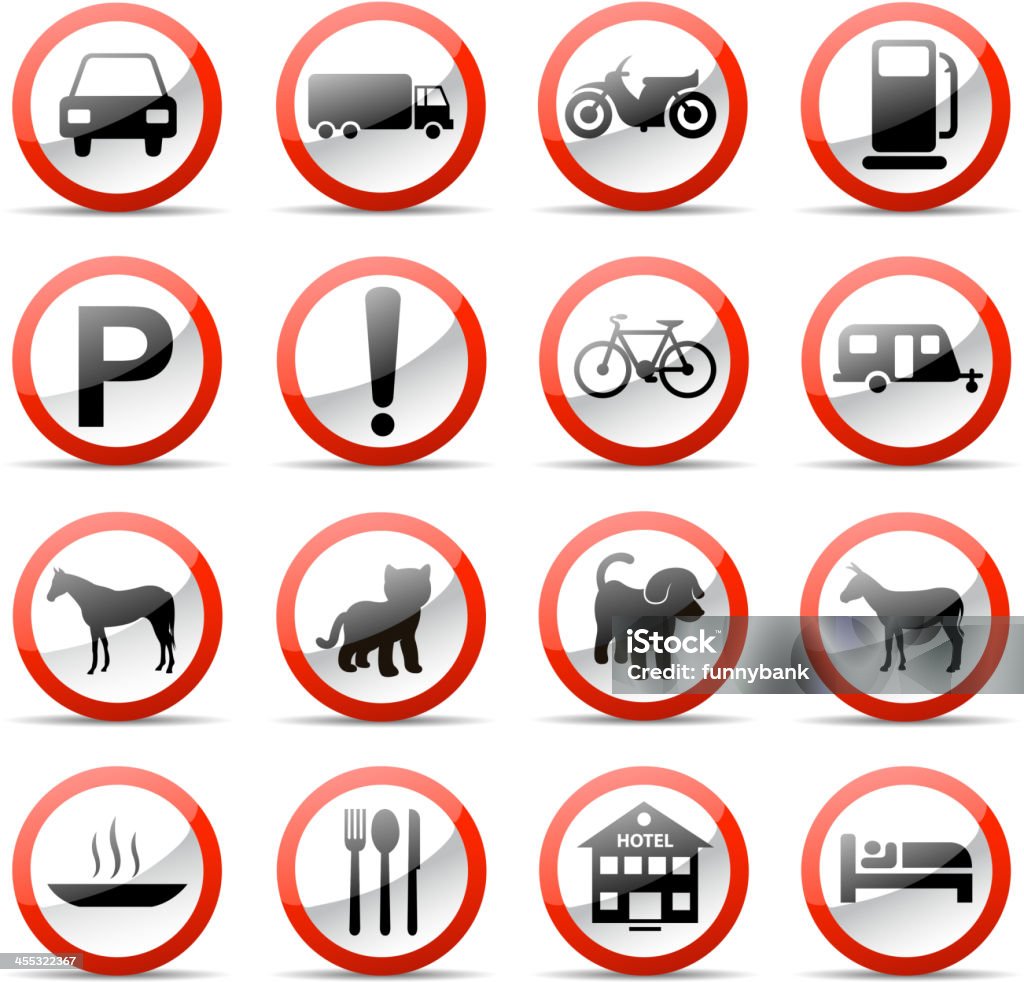 road sign set - Lizenzfrei Ausrufezeichen Vektorgrafik