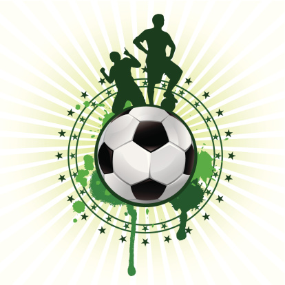 Ilustración de Vector Emblema Con Pelota De Fútbol Y Sportsmans y más  Vectores Libres de Derechos de Actividad - Actividad, Atleta - Papel  social, Conceptos - iStock