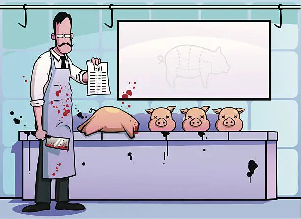 Vector illustration of Butcher's Bill