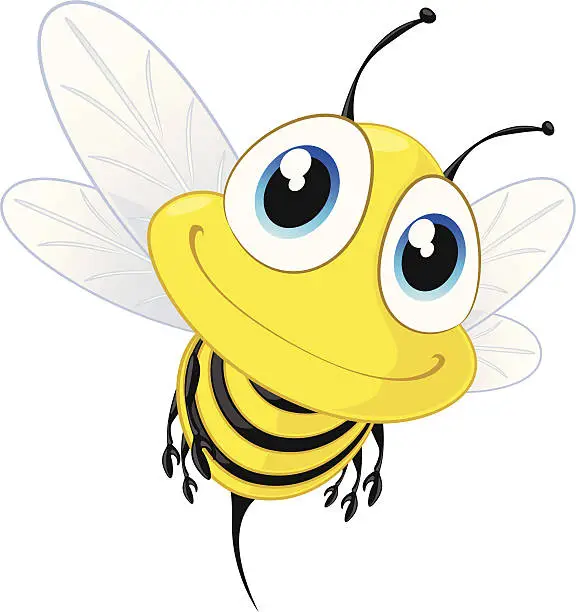 Vector illustration of Bee Cartoon