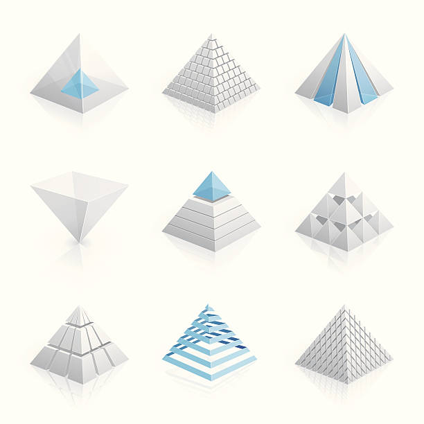 ピラミッド-3 d シリーズ - pyramid pyramid shape three dimensional shape order点のイラスト素材／クリップアート素材／マンガ素材／アイコン素材