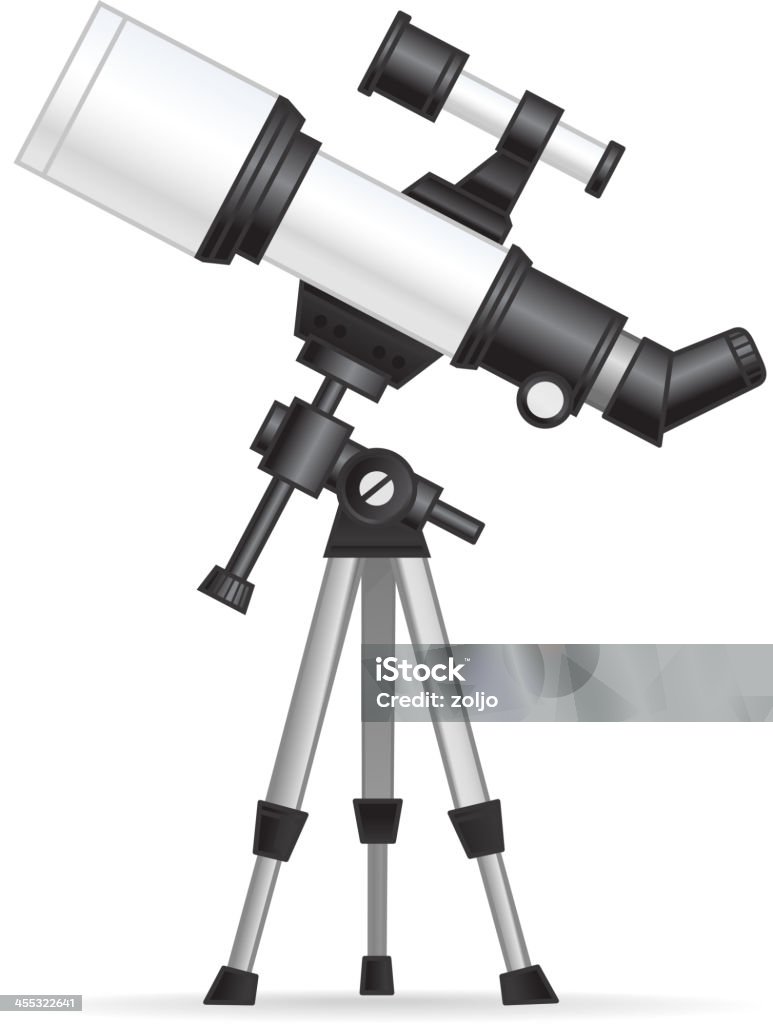 Telescope Telescope isolated on white Astronomy stock vector