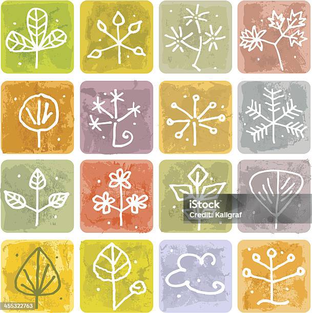 Usine Icon Set Vecteurs libres de droits et plus d'images vectorielles de Bouton de fleur - Bouton de fleur, Branche - Partie d'une plante, Brin d'herbe