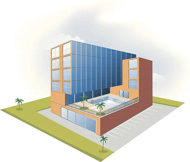 Vector illustration of Eco building