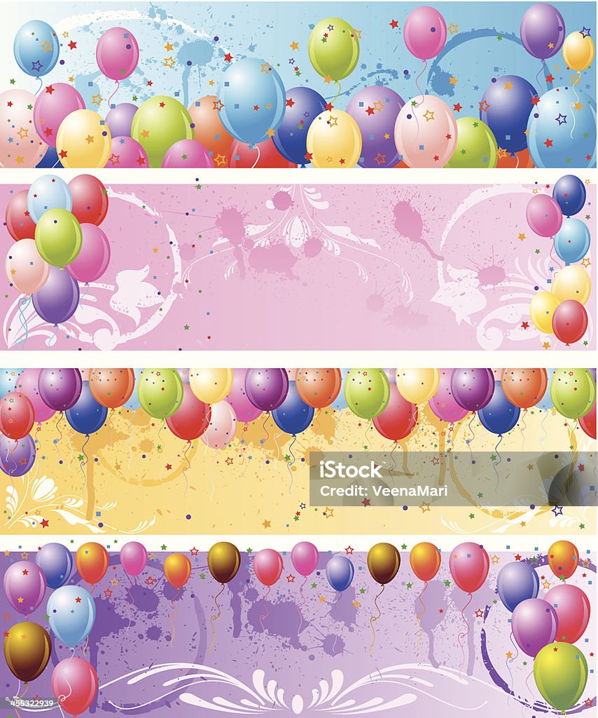Balões de fundo Grunge. - Royalty-free Balão - Enfeite arte vetorial