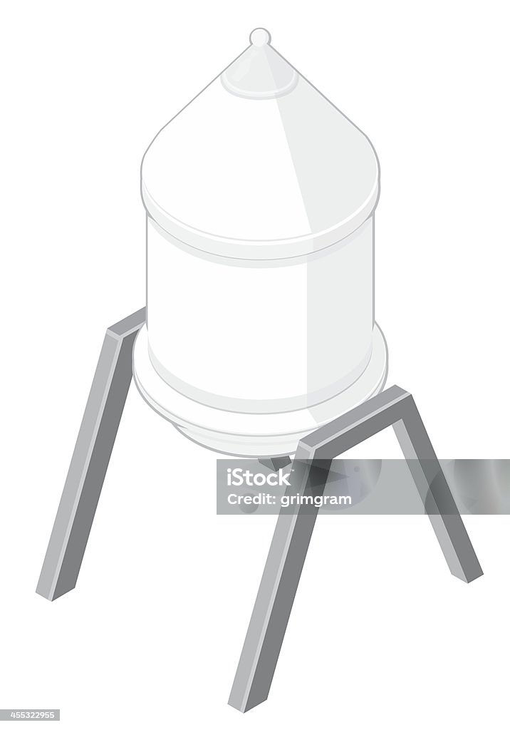 제품의 등각투영 워터 타워 - 로열티 프리 산업용 물탱크 벡터 아트