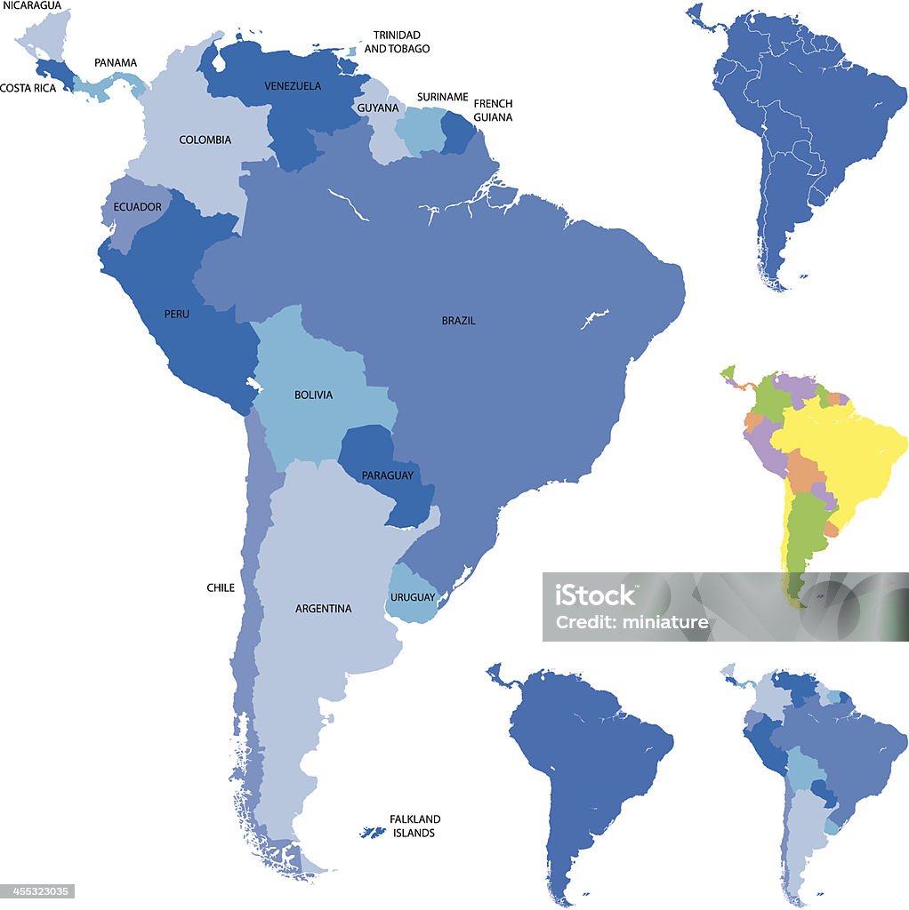 América do Sul - Vetor de Bolívia royalty-free