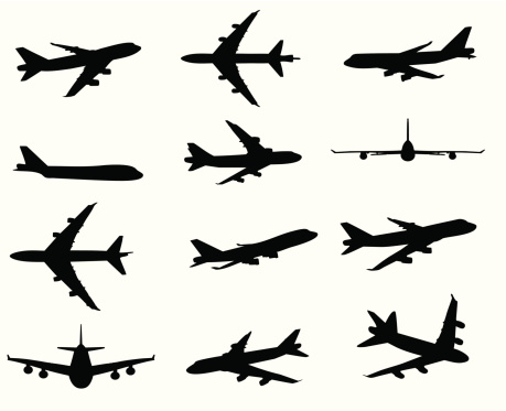 Airplane silhouette Illustration.