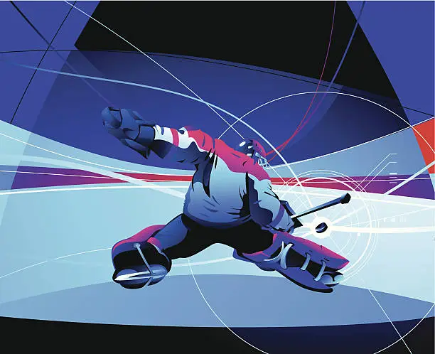 Vector illustration of Hockey Goalie