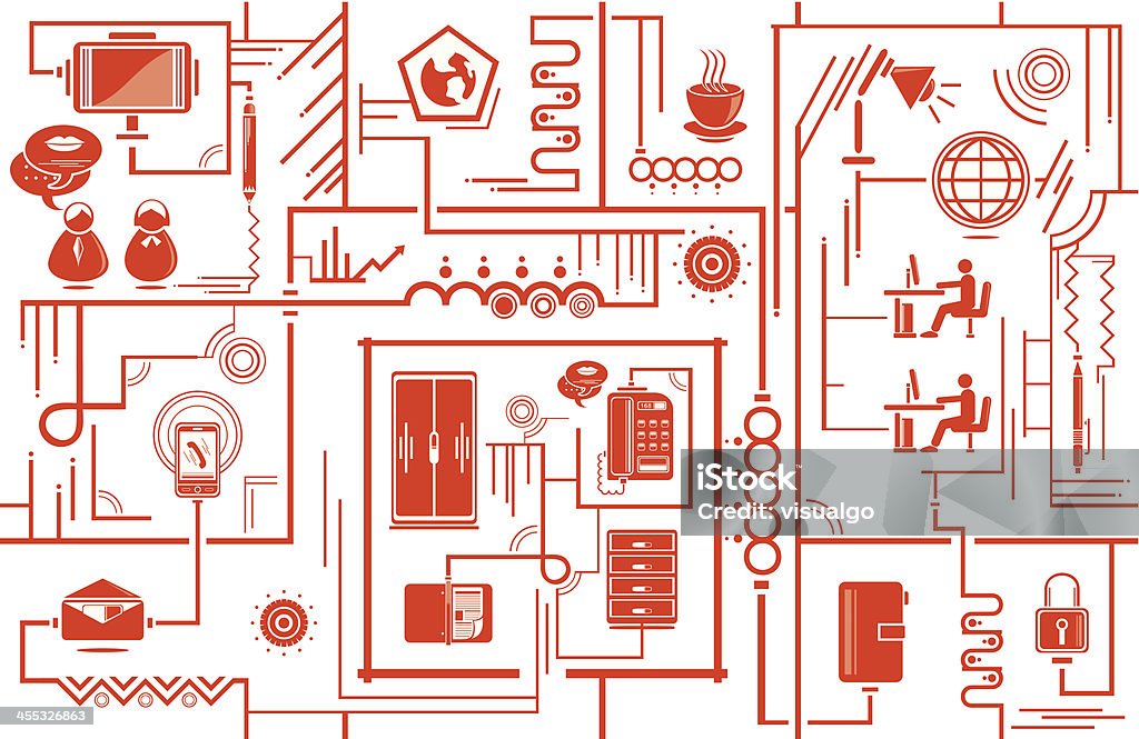 office elements background - Royaltyfri Bakgrund vektorgrafik