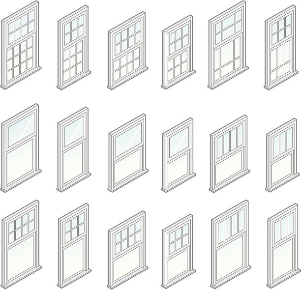 Isometrica Windows - illustrazione arte vettoriale