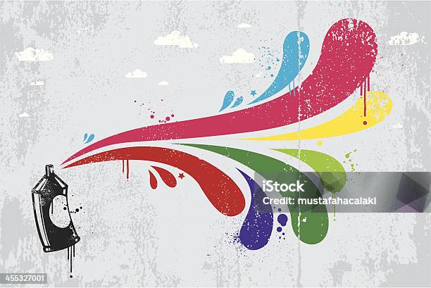 Colourful Spray Graffiti Background Stock Illustration - Download Image Now - Graffiti, Backgrounds, Art