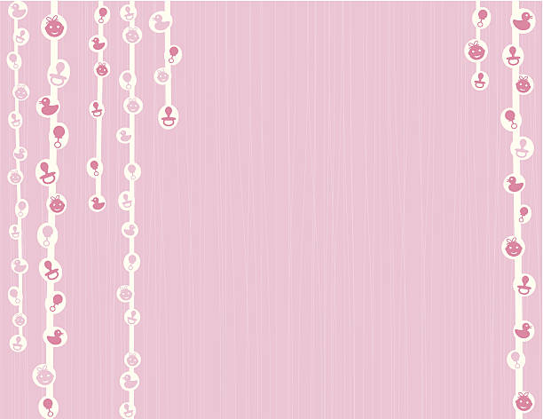 Baby girl decorative strings vector art illustration