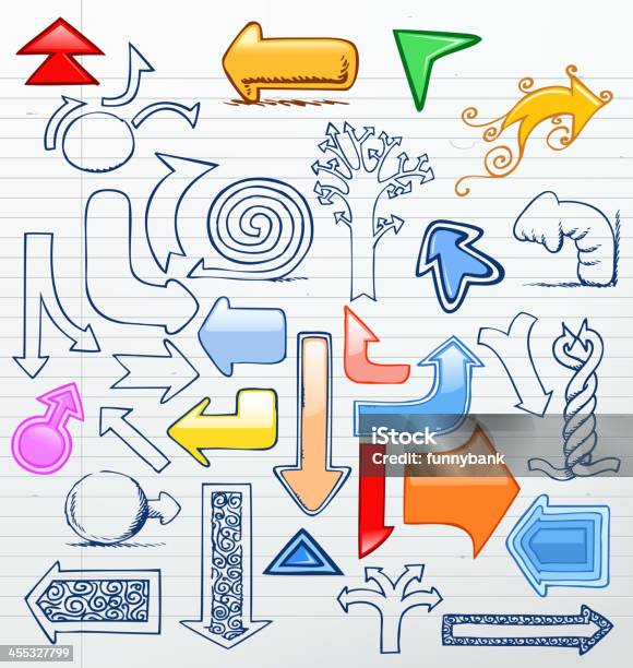 Doodle Arrow Sign Stock Illustration - Download Image Now - Abstract, Arrow Symbol, Arts Culture and Entertainment