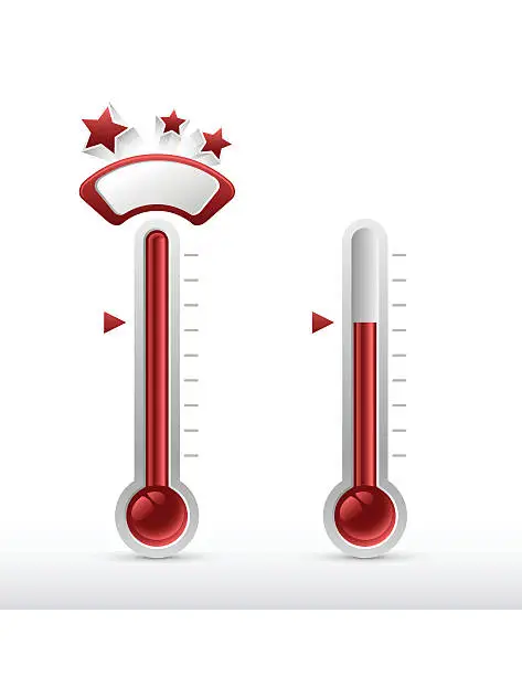 Vector illustration of Goal Thermometer