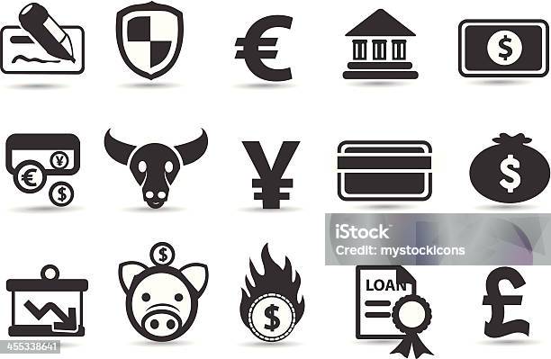 Finanzenicons Stock Vektor Art und mehr Bilder von Bank - Bank, Abschirmen, Bankkarte