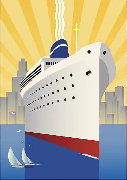 Vector illustration of Cruise Ship