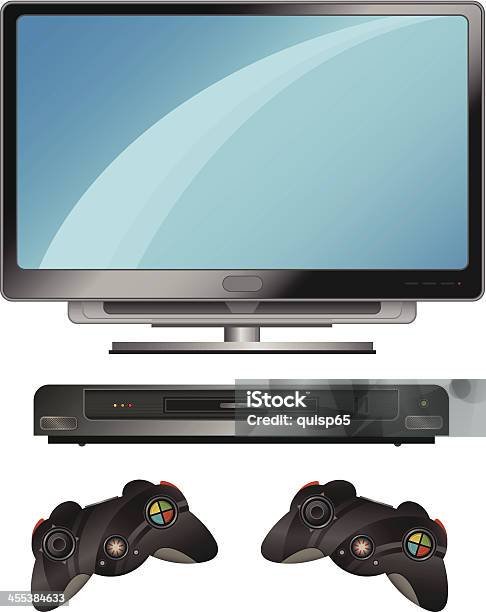 홈 엔터테인먼트 설정 DVD 플레이어에 대한 스톡 벡터 아트 및 기타 이미지 - DVD 플레이어, 일러스트레이션, 텔레비전