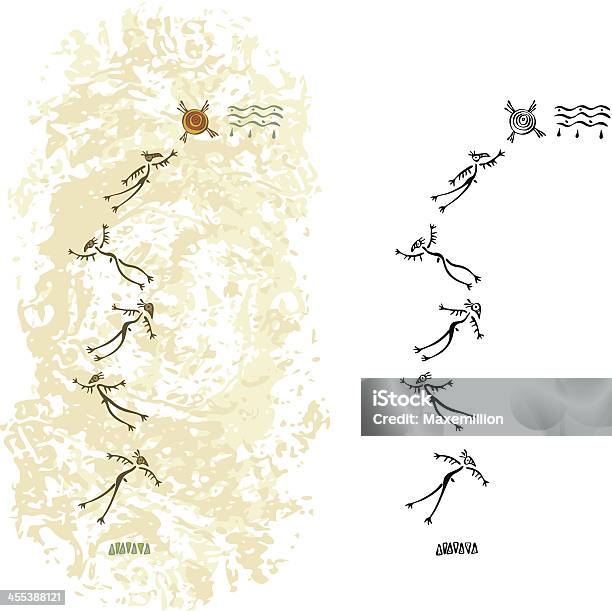 Prépintura Rupestre Voar Curandeiro - Arte vetorial de stock e mais imagens de Pintura Rupestre - Pintura Rupestre, Abstrato, Adulto