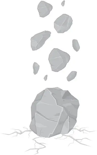 Vector illustration of Falling Rocks