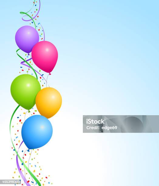 Party Ballons Hintergrund Stock Vektor Art und mehr Bilder von Luftballon - Luftballon, Geburtstag, Luftschlange