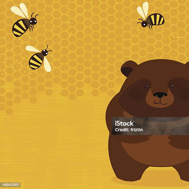 Bear And Bees Stock Illustration - Download Image Now - Bear, Cute, Honey