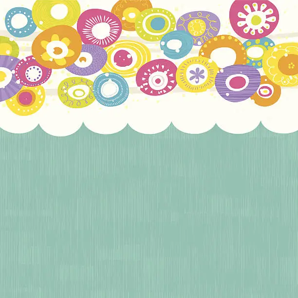 Vector illustration of Happy Floral background