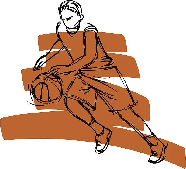 Vector illustration of Basketball Player