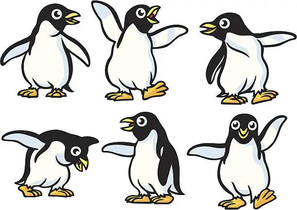 Vector illustration of Penguins