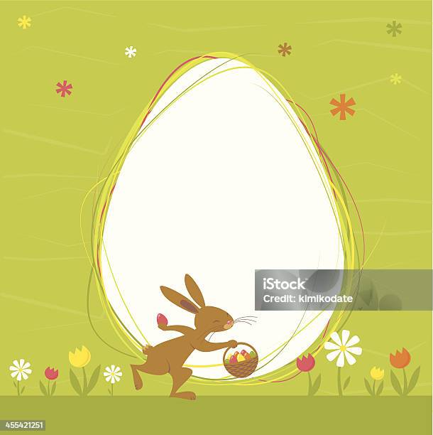 Wielkanoc Bunny Karty - Stockowe grafiki wektorowe i więcej obrazów Wielkanocny zając - Wielkanocny zając, Rama, Wielkanoc