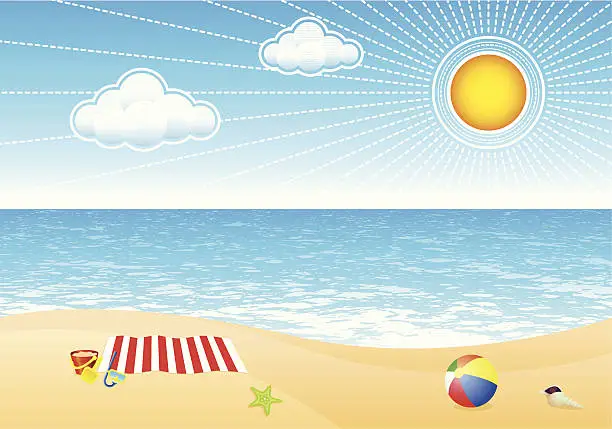 Vector illustration of beach