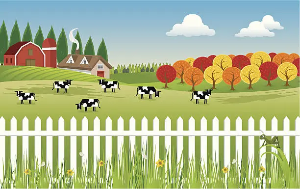 Vector illustration of Country Farm