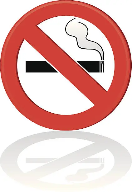 Vector illustration of No Smoking!