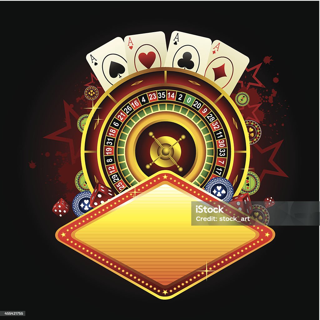 Bannière de casino - clipart vectoriel de Roulette libre de droits