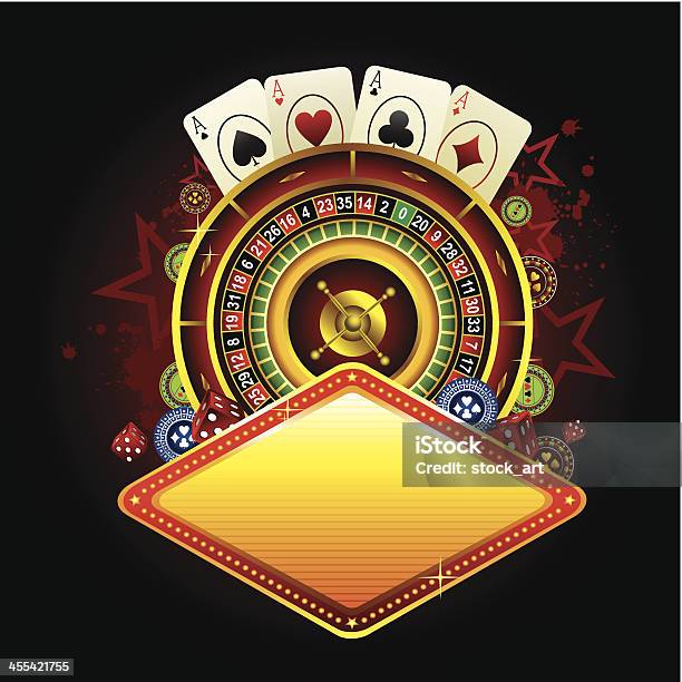 Bannière De Casino Vecteurs libres de droits et plus d'images vectorielles de Roulette - Roulette, Activité, Cartes à jouer