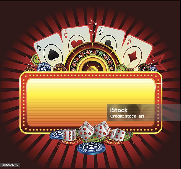 Казино Баннер — стоковая векторная графика и другие изображения на тему Азартные игры - Азартные игры, Валютный символ, Векторная графика