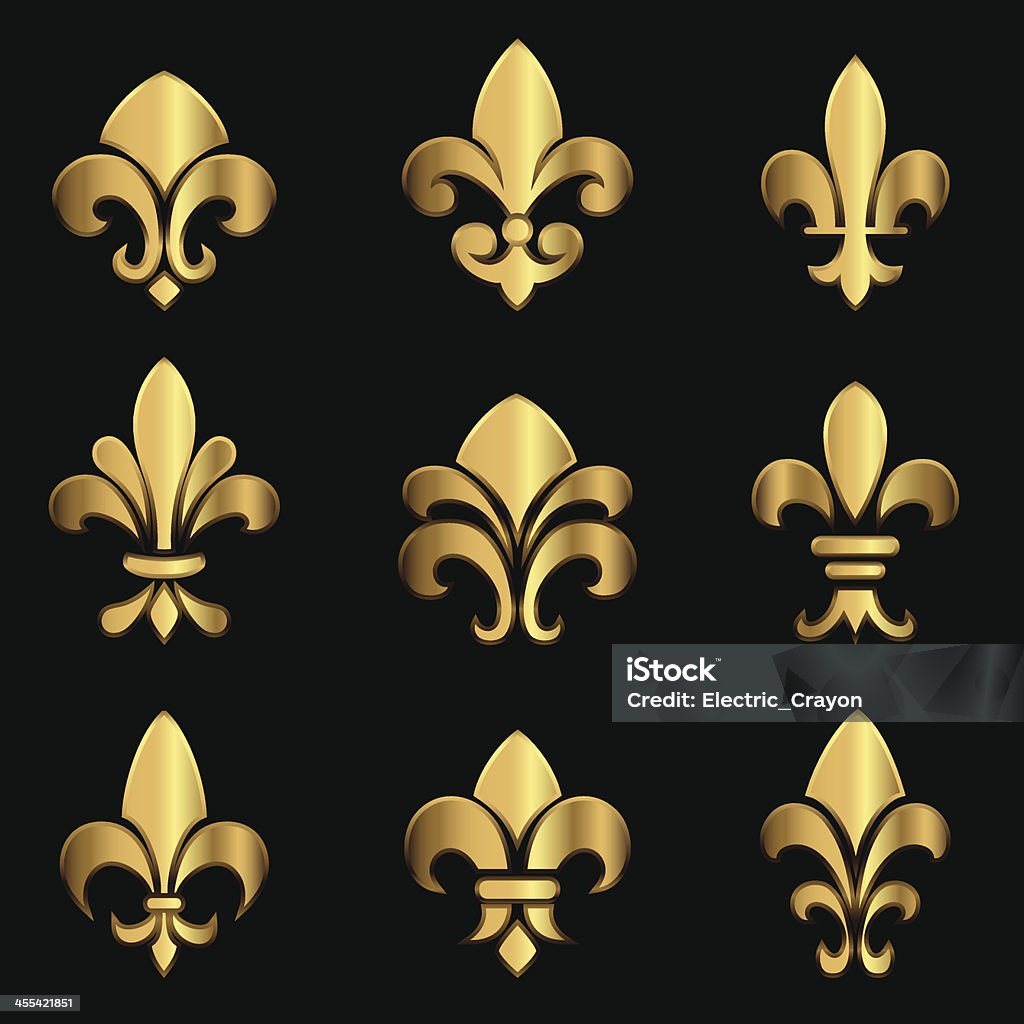 Gold Fleur De Lis - Grafika wektorowa royalty-free (Fleur De Lys)