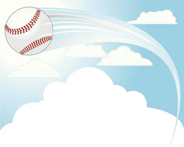 Vector illustration of Baseball Background - Hit Out of the Park Background