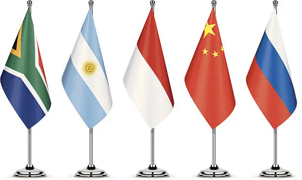 Vector illustration of Table Flags