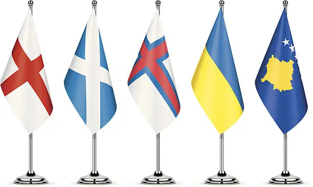 Vector illustration of Table Flags